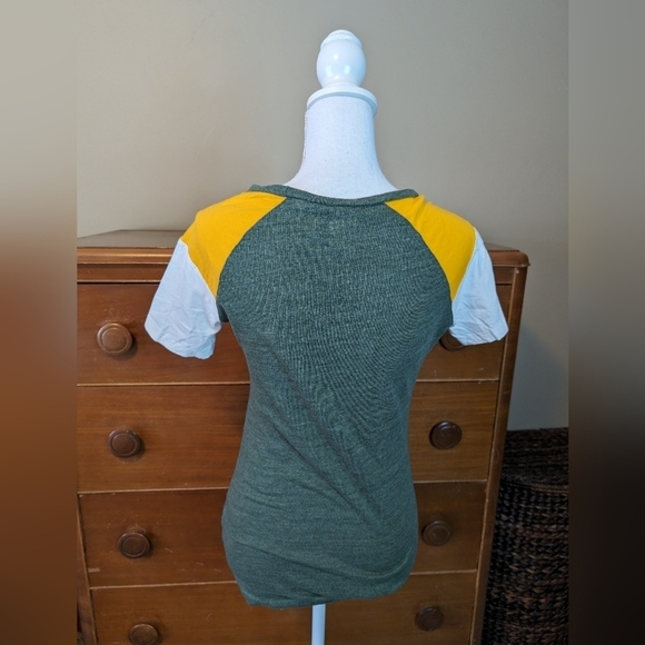GREEN BAY PACKERS Football Short Sleeve Heathered Green NFL shirt - Picture 5 of 14